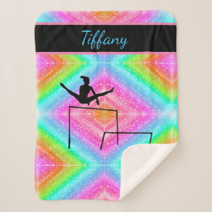 Couverture Sherpa Gymnastique multicolore Personnalisée