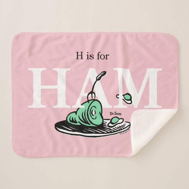 Couverture Sherpa "H pour JAMBON" | Conception de l'alphabet (Devant (Horizontal))