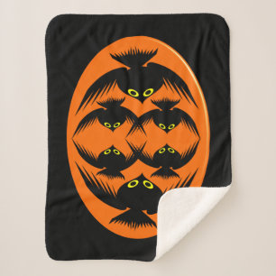 Couverture Sherpa Halloween Crows Sherpa Blanket