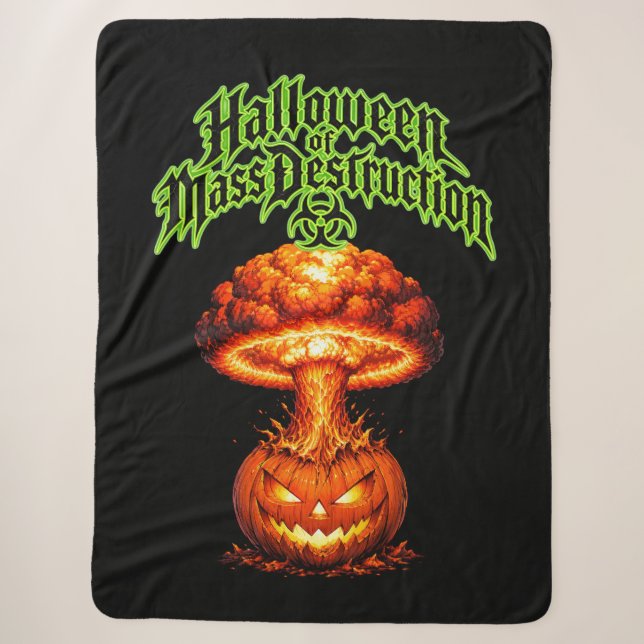 Couverture Sherpa Halloween de destruction massive Jack-o'-lanterne  (Devant)