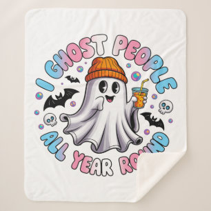 Couverture Sherpa Halloween drôle transgenre - Je Ghost People