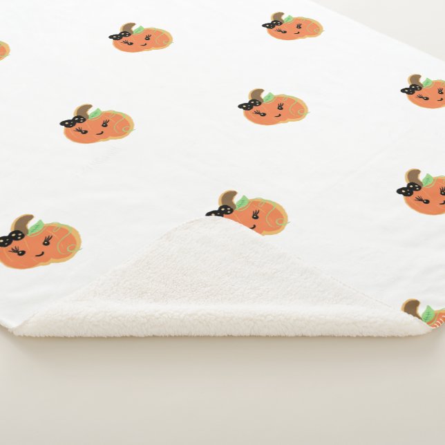 Couverture Sherpa Halloween Filles Mini Cookies Citrouilles (3/4)