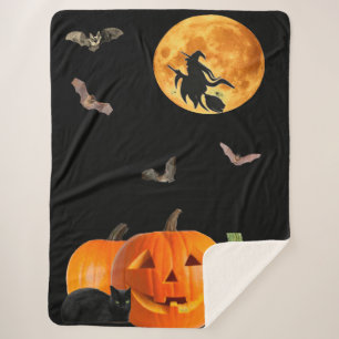 Couverture Sherpa Halloween Scène Sherpa Blanket