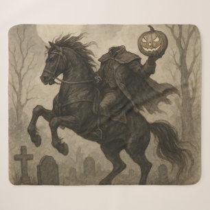 Couverture Sherpa Halloween vintage/gothique sans tête/automne