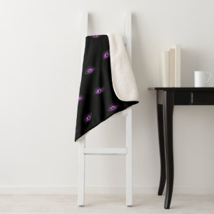 Couverture Sherpa Halloween, Yeux Violets, Trucs Ou Traitements, Boi