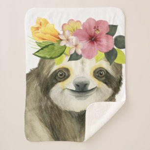 Couverture Sherpa Halo tropical   Sweet Sloth