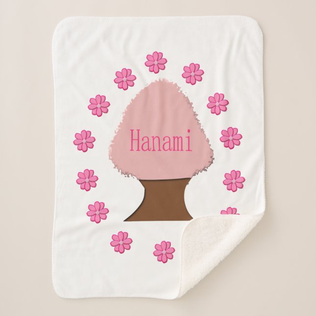 Couverture Sherpa Hanami Cerisier japonais (Devant)