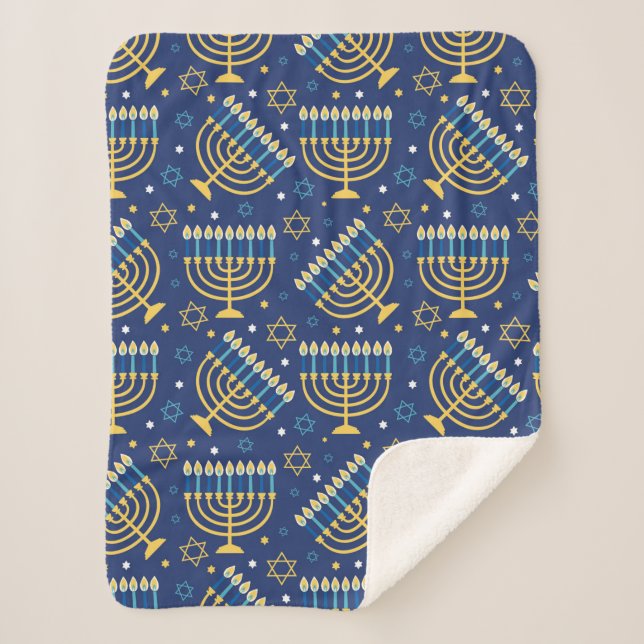 Couverture Sherpa Hanoukka Menorah Sherpa Blanket (Devant)