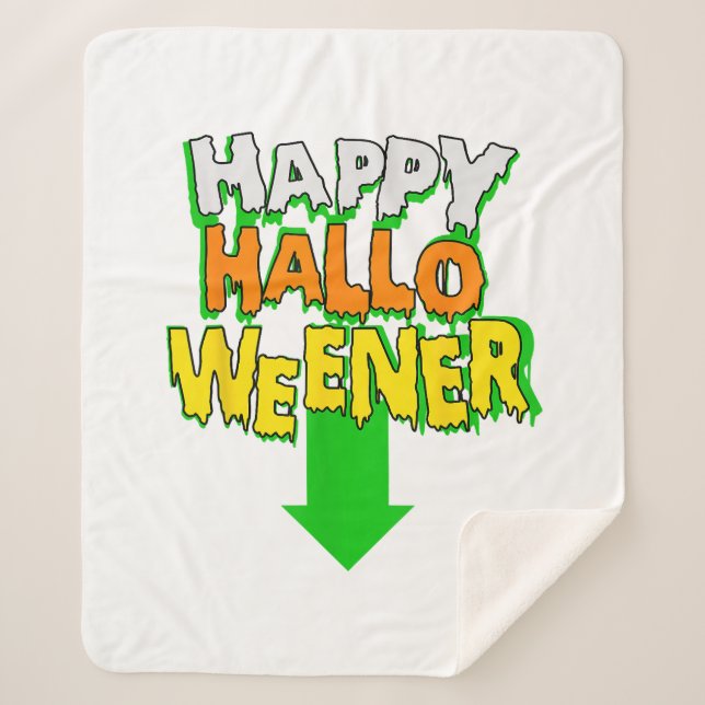 Couverture Sherpa Happy Halloweener drôle Halloween (Devant)
