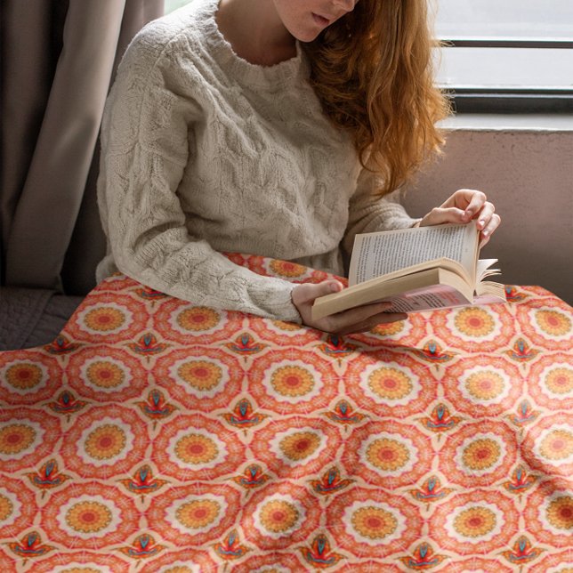 Couverture Sherpa Harmonie Mandala vibrante (Créateur téléchargé)