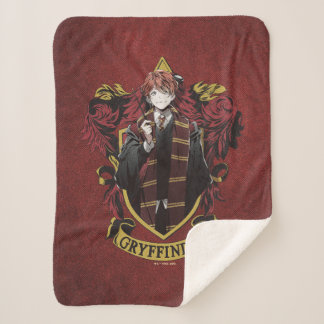 Couverture Sherpa HARRY POTTER™ | Anime Ron Weasley House Crest