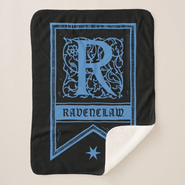 Couverture Sherpa Harry Potter | Bannière de monogramme de Ravenclaw (Devant)