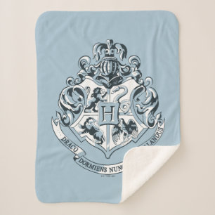 Couverture Sherpa Harry Potter   Blason de Poudlard - Bleu