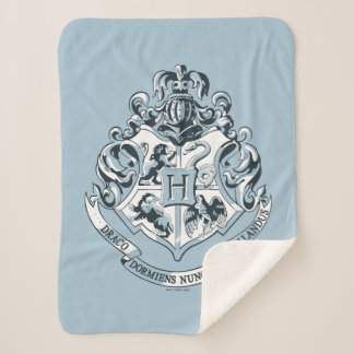Couverture Sherpa Harry Potter | Blason de Poudlard - Bleu