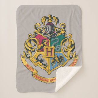 Couverture Sherpa Harry Potter | Blason de Poudlard - Couleurs Réell