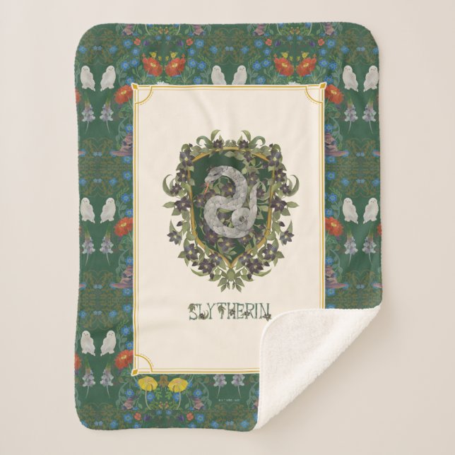 Couverture Sherpa HARRY POTTER™ | Blason SLYTHERIN™ (Devant)