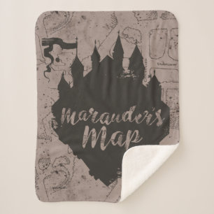 Couverture Sherpa Harry Potter   Carte du château Marauder de HOGWAR