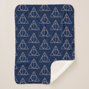 Couverture Sherpa Harry Potter Deathly Hallows Watercolor