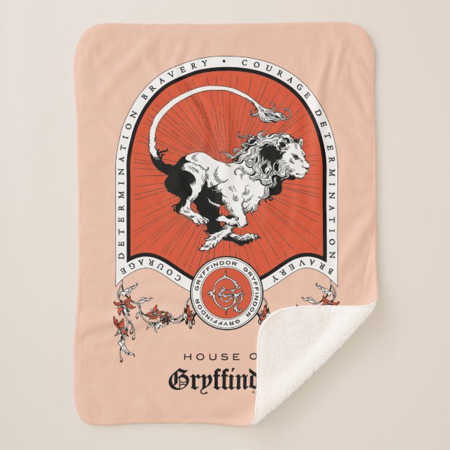 Couverture Sherpa HARRY POTTER™ | Délicat croquis GRYFFINDOR™ Crest (Devant)