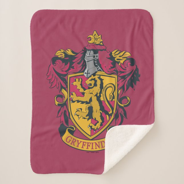 Couverture Sherpa Harry Potter | Gryffindor Blason Or et Rouge (Devant)