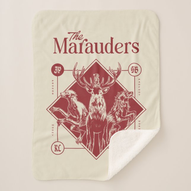 Couverture Sherpa HARRY POTTER™ Les Marauders Animagus Graphique (Devant)