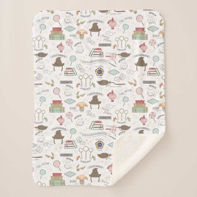 Couverture Sherpa HARRY POTTER™ Motif Magique Minuscule (Devant)