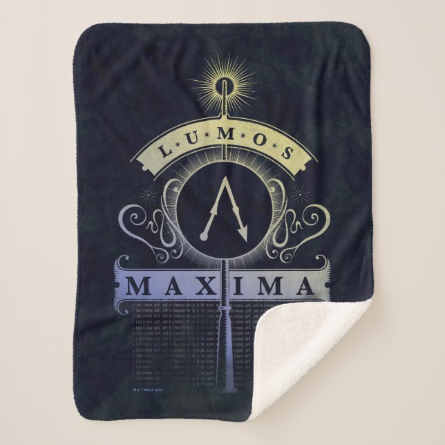 Couverture Sherpa Harry Potter Spell | Lumos Maxima Graphic (Devant)