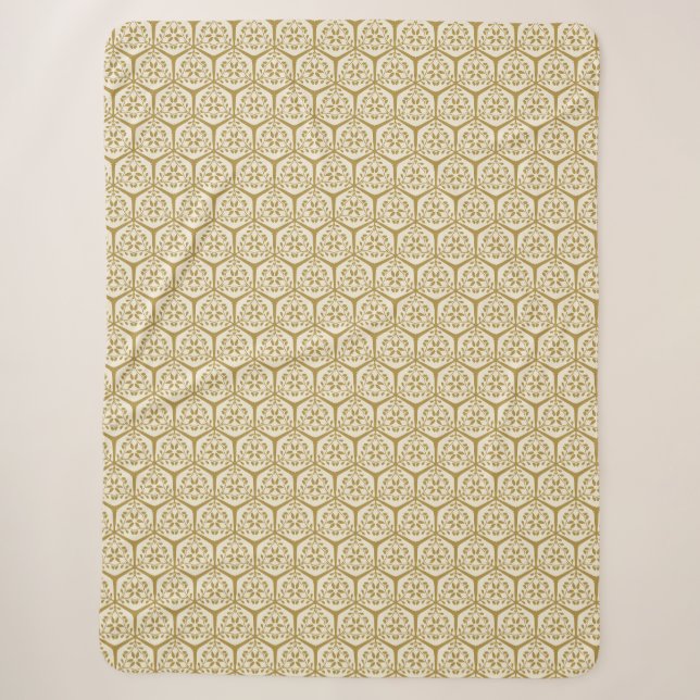 Couverture Sherpa Harvest Gold Gilded Garden (Devant)