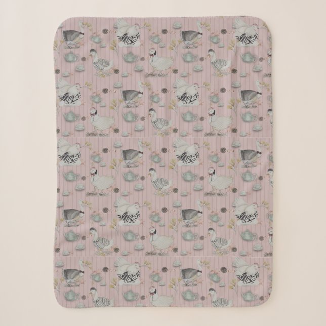 Couverture Sherpa Haute Couture Poulet (Devant)