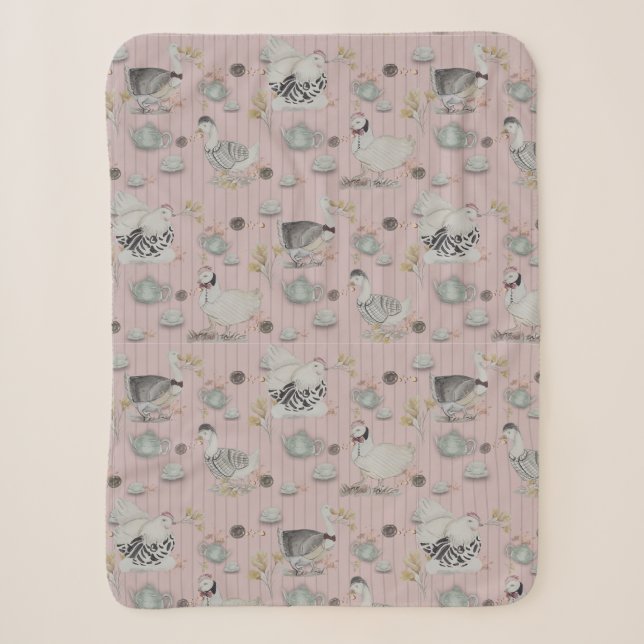 Couverture Sherpa Haute Couture Poulet (Devant)