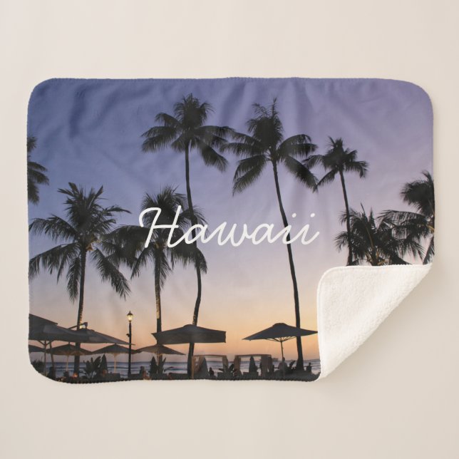 Couverture Sherpa Hawaii resort sunset (Devant (Horizontal))
