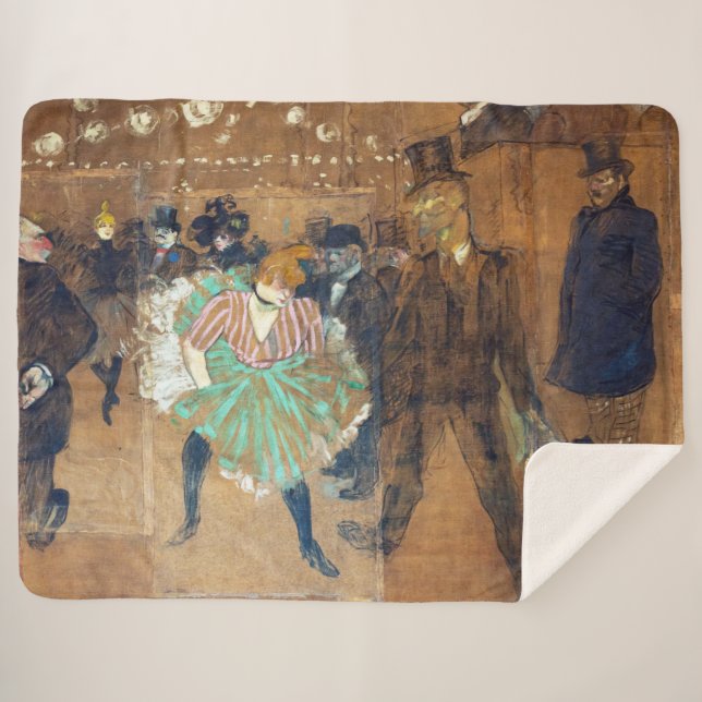 Couverture Sherpa Henri de Toulouse-Lautrec - Danse à la Rouge (Devant (Horizontal))