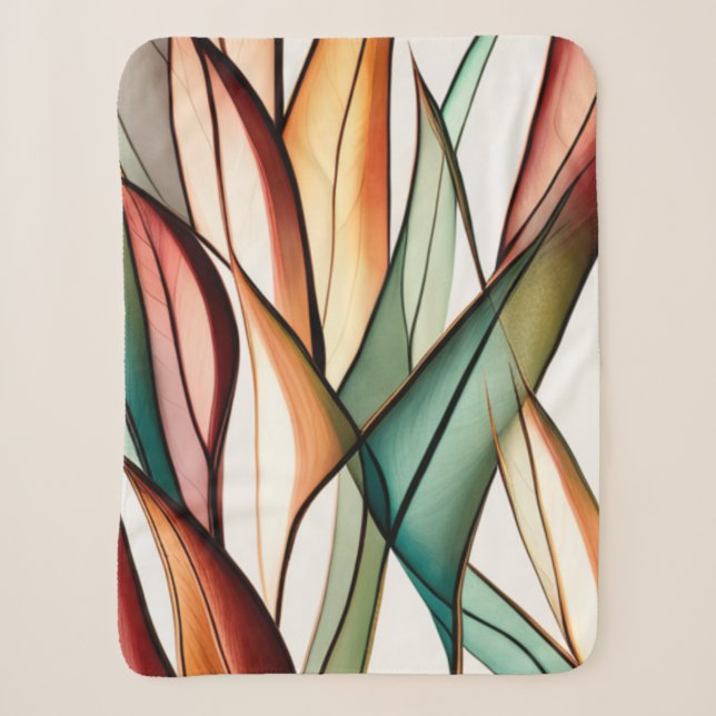 Couverture Sherpa Herbe aux vitraux (Devant)