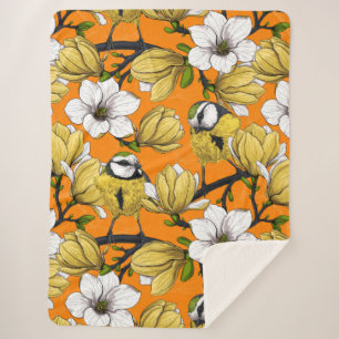 Couverture Sherpa Heure du printemps en jaune