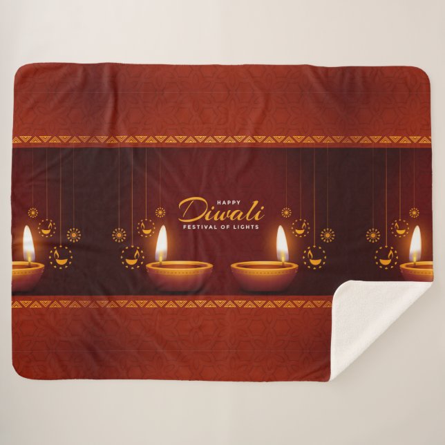 Couverture Sherpa Heureux Diwali (Devant (Horizontal))