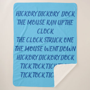 Couverture Sherpa Hickory Dickory Dock