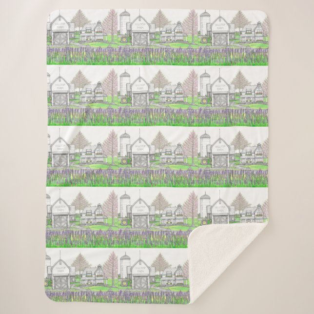 Couverture Sherpa Hilltop Farm Sherpa Blanket (Devant)