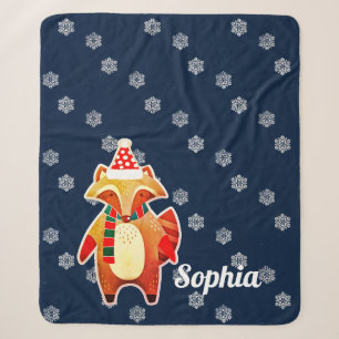 Couverture Sherpa Holiday Raccoon