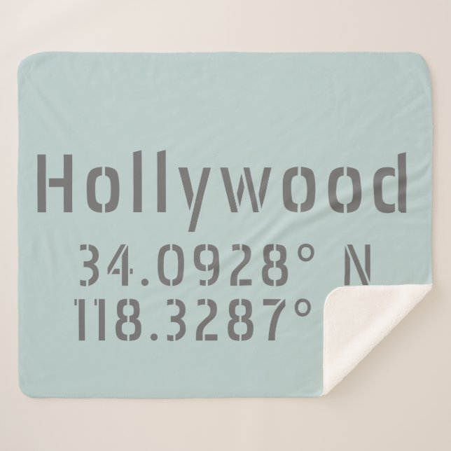 Couverture Sherpa Hollywood Latitude Longitude (Devant (Horizontal))