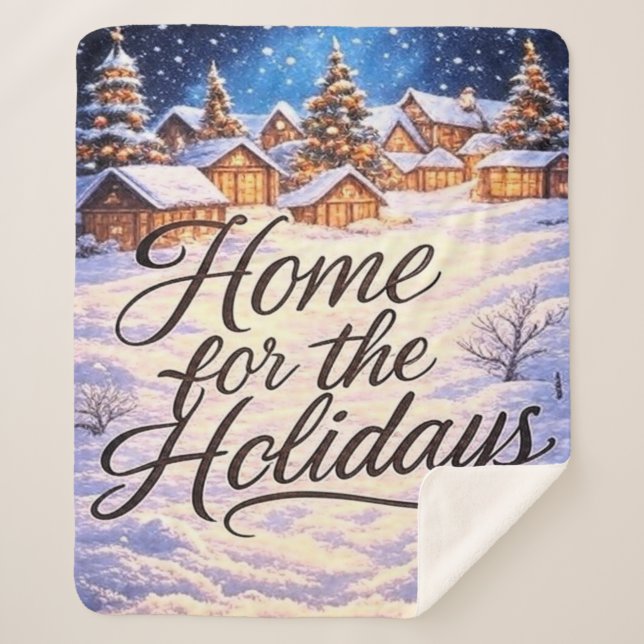 Couverture Sherpa 'Home for the Holidays'  (Devant)