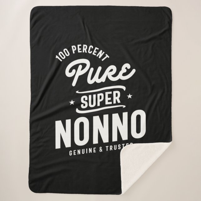 Couverture Sherpa Hommes 100% Pure Super Nonno Cadeau (Devant)