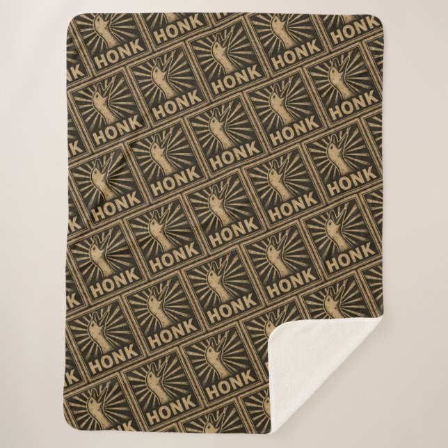 Couverture Sherpa Honk Goose Funny Duck Chicken Mème (Devant)