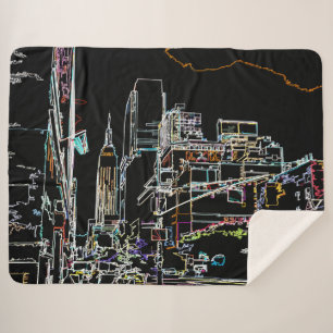 Couverture Sherpa Horizon coloré à Manhattan