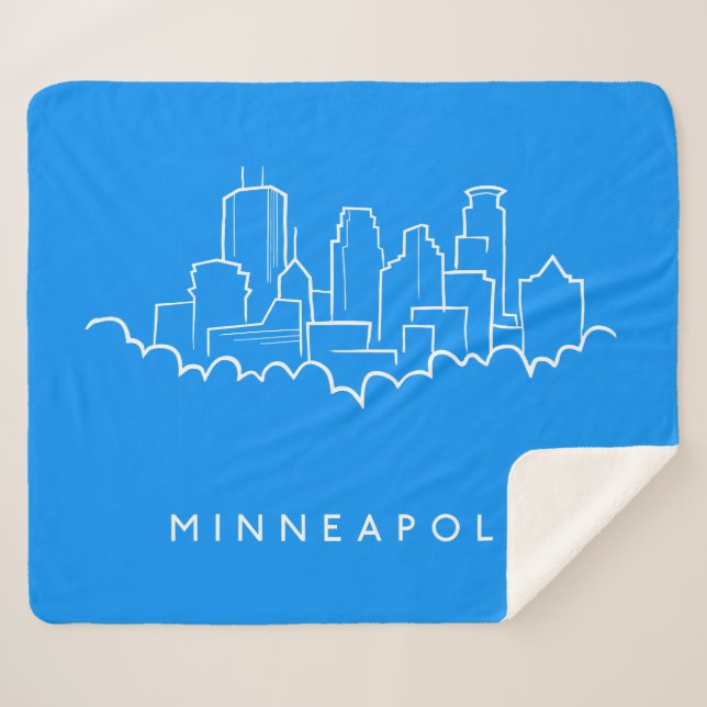 Couverture Sherpa Horizon de Minneapolis, Minnesota (Devant (Horizontal))