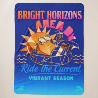 Couverture Sherpa Horizons lumineux Ride The Current Typographie d'é