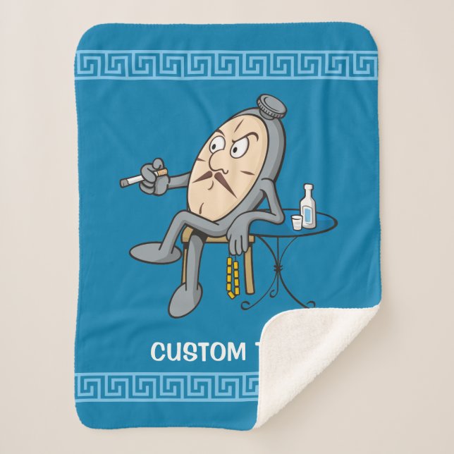 Couverture Sherpa Horloge détendue (Devant)