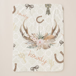 Couverture Sherpa Howdy Western Blanket