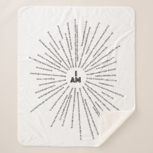 I AM Scriptures Sherpa Blanket (PERSONNALISABLE)