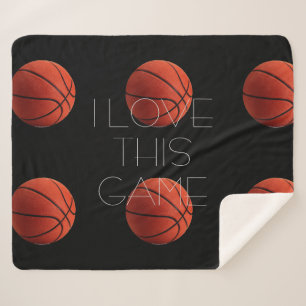 Couverture Sherpa I Love Basketball Close Up