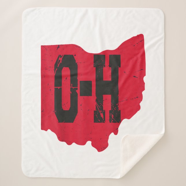 Couverture Sherpa I Love My Ohio Home Script Ohio Buckeye State (Devant)